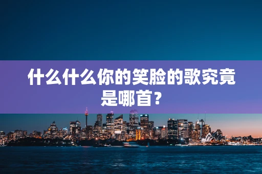 什么什么你的笑脸的歌究竟是哪首？