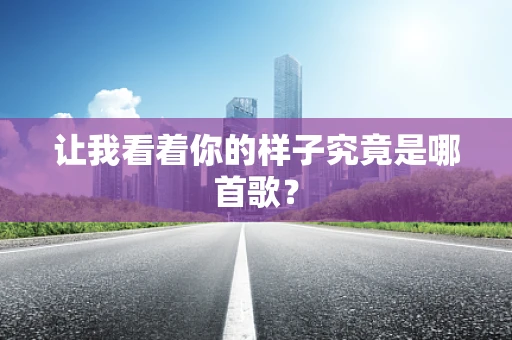 让我看着你的样子究竟是哪首歌？