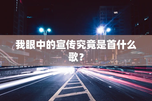我眼中的宣传究竟是首什么歌？
