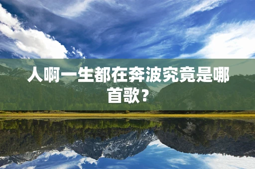 人啊一生都在奔波究竟是哪首歌？