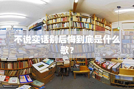 不说实话别后悔到底是什么歌？