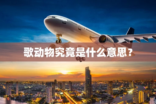 歌动物究竟是什么意思？