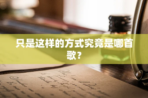 只是这样的方式究竟是哪首歌？