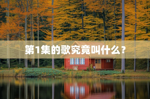 第1集的歌究竟叫什么？