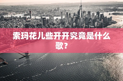 索玛花儿些开开究竟是什么歌？