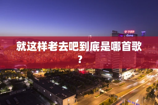就这样老去吧到底是哪首歌？