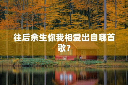 往后余生你我相爱出自哪首歌？