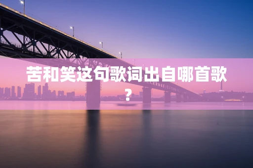 苦和笑这句歌词出自哪首歌？