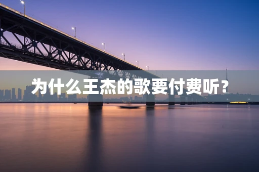 为什么王杰的歌要付费听？