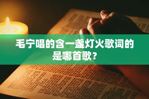 毛宁唱的含一盏灯火歌词的是哪首歌？