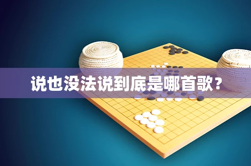 说也没法说到底是哪首歌？