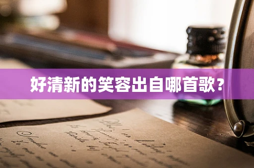 好清新的笑容出自哪首歌？