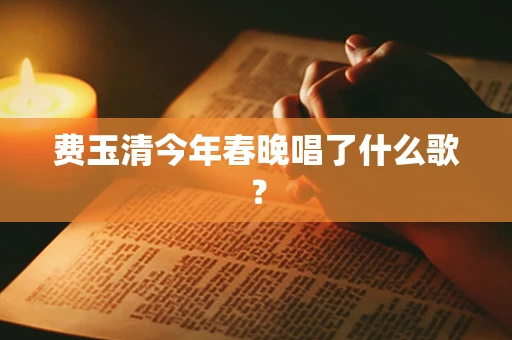 费玉清今年春晚唱了什么歌？