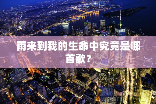 雨来到我的生命中究竟是哪首歌？