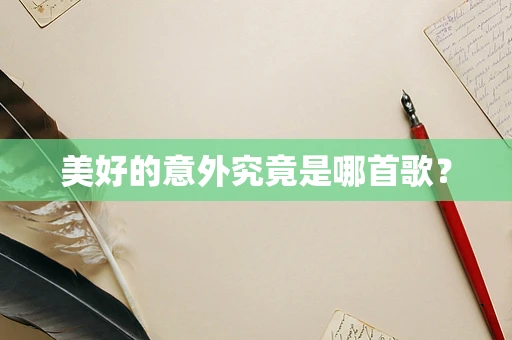 美好的意外究竟是哪首歌？