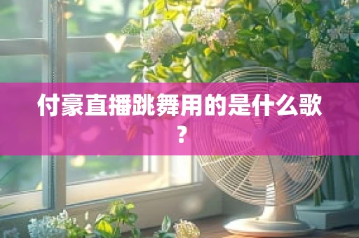 付豪直播跳舞用的是什么歌？