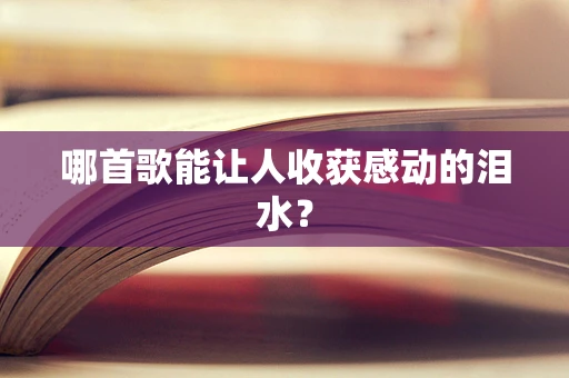 哪首歌能让人收获感动的泪水？