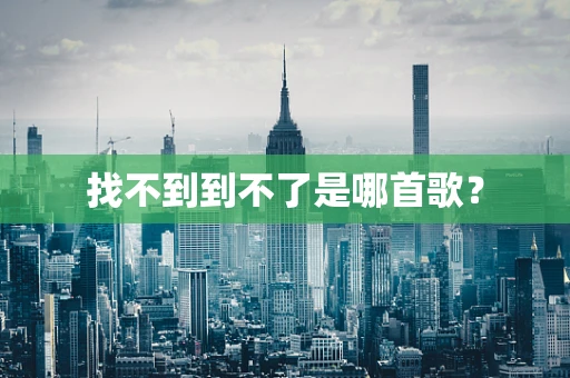 找不到到不了是哪首歌？
