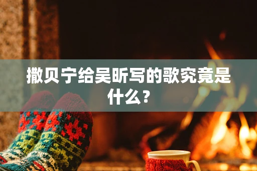 撒贝宁给吴昕写的歌究竟是什么？