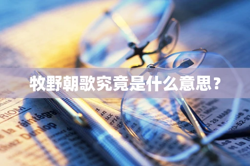 牧野朝歌究竟是什么意思？