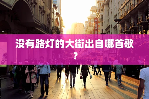 没有路灯的大街出自哪首歌？