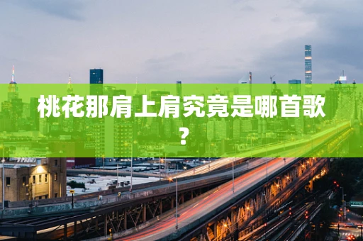 桃花那肩上肩究竟是哪首歌？