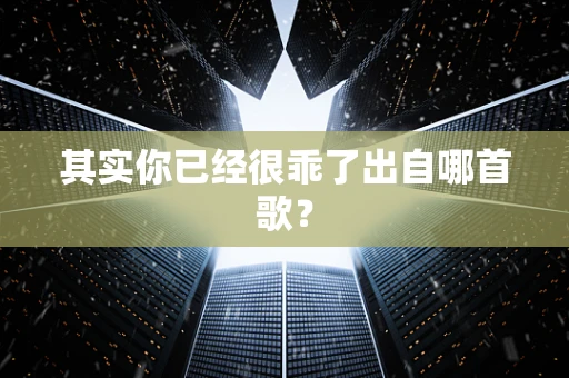 其实你已经很乖了出自哪首歌？