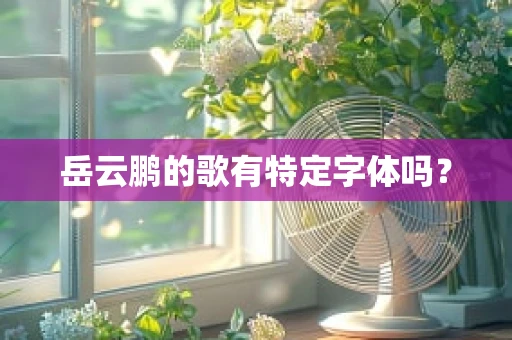 岳云鹏的歌有特定字体吗？