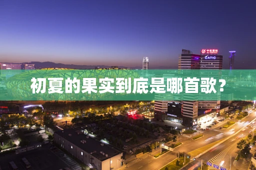 初夏的果实到底是哪首歌？