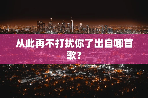 从此再不打扰你了出自哪首歌？
