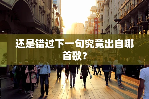 还是错过下一句究竟出自哪首歌？