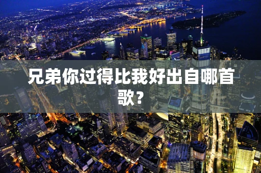 兄弟你过得比我好出自哪首歌？