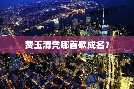 费玉清凭哪首歌成名？