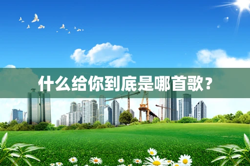 什么给你到底是哪首歌？