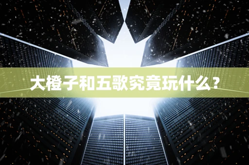 大橙子和五歌究竟玩什么？