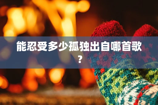 能忍受多少孤独出自哪首歌？