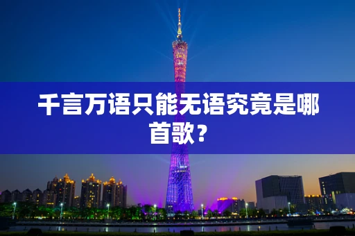 千言万语只能无语究竟是哪首歌？