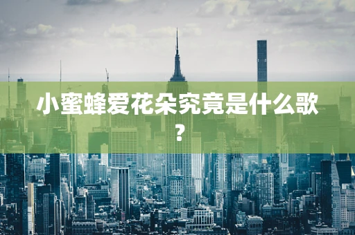 小蜜蜂爱花朵究竟是什么歌？