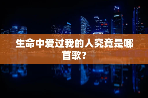 生命中爱过我的人究竟是哪首歌？