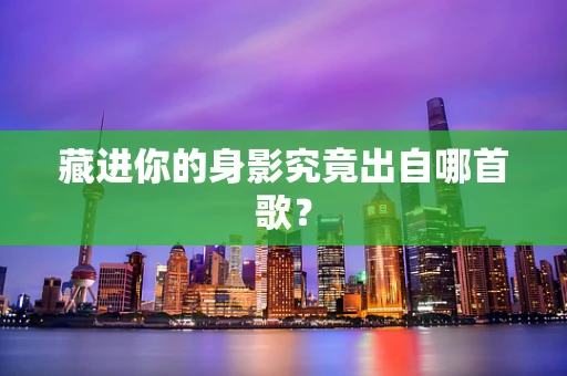 藏进你的身影究竟出自哪首歌？