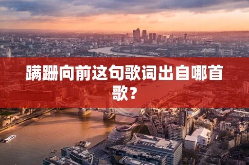 蹒跚向前这句歌词出自哪首歌？