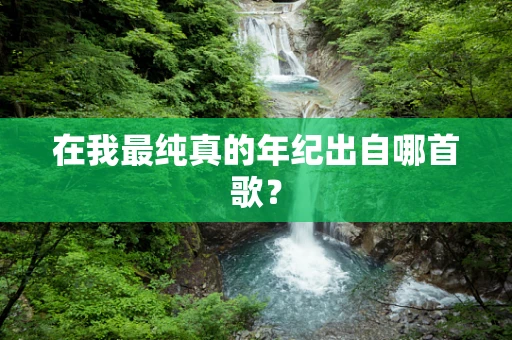 在我最纯真的年纪出自哪首歌？