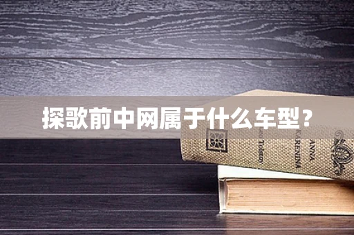 探歌前中网属于什么车型？