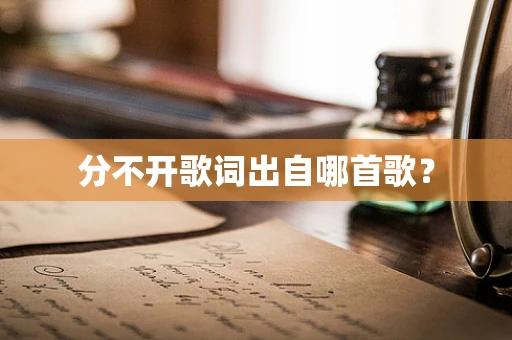 分不开歌词出自哪首歌？