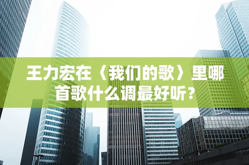 王力宏在〈我们的歌〉里哪首歌什么调最好听？