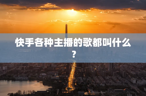 快手各种主播的歌都叫什么？