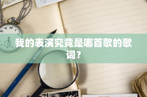 我的表演究竟是哪首歌的歌词？