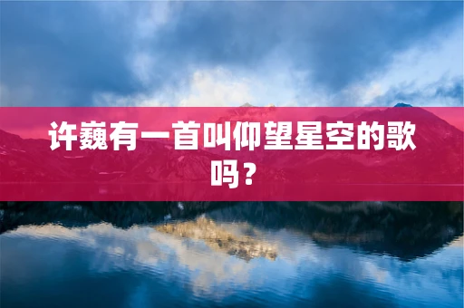 许巍有一首叫仰望星空的歌吗？