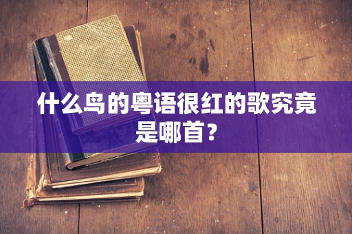 什么鸟的粤语很红的歌究竟是哪首？