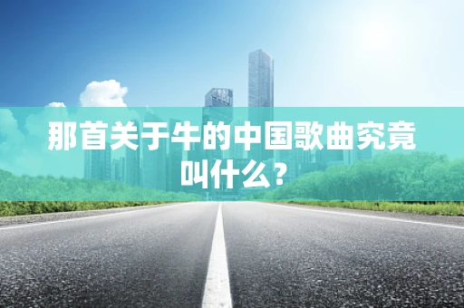 那首关于牛的中国歌曲究竟叫什么？